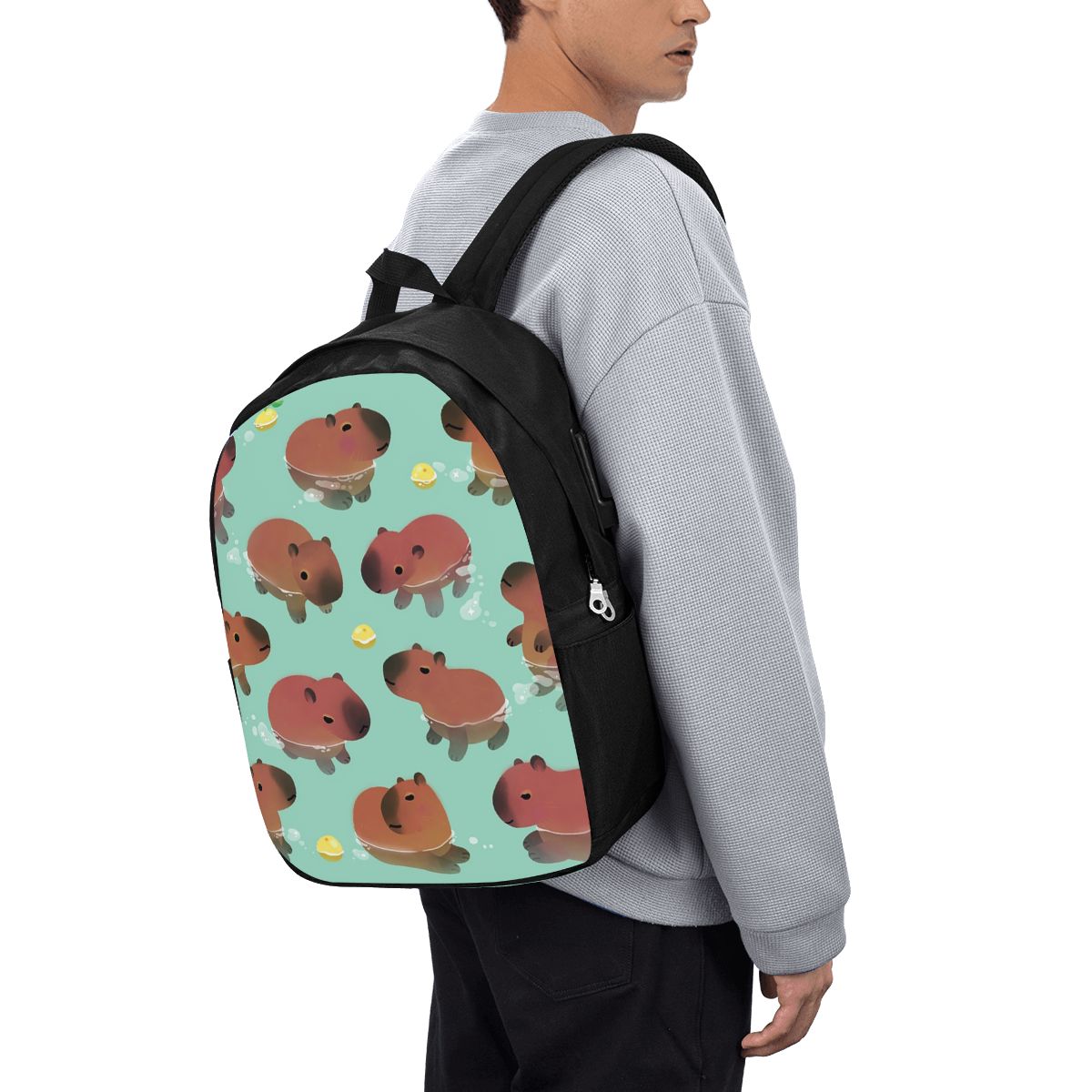 Capybara Animal Pattern Backpa - Laptop Bag ulasan dan harga