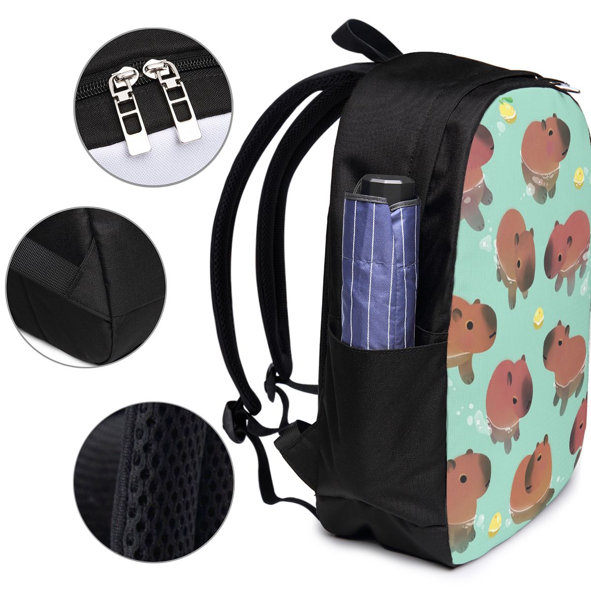 Capybara Animal Pattern Backpa - Laptop Bag ulasan dan harga
