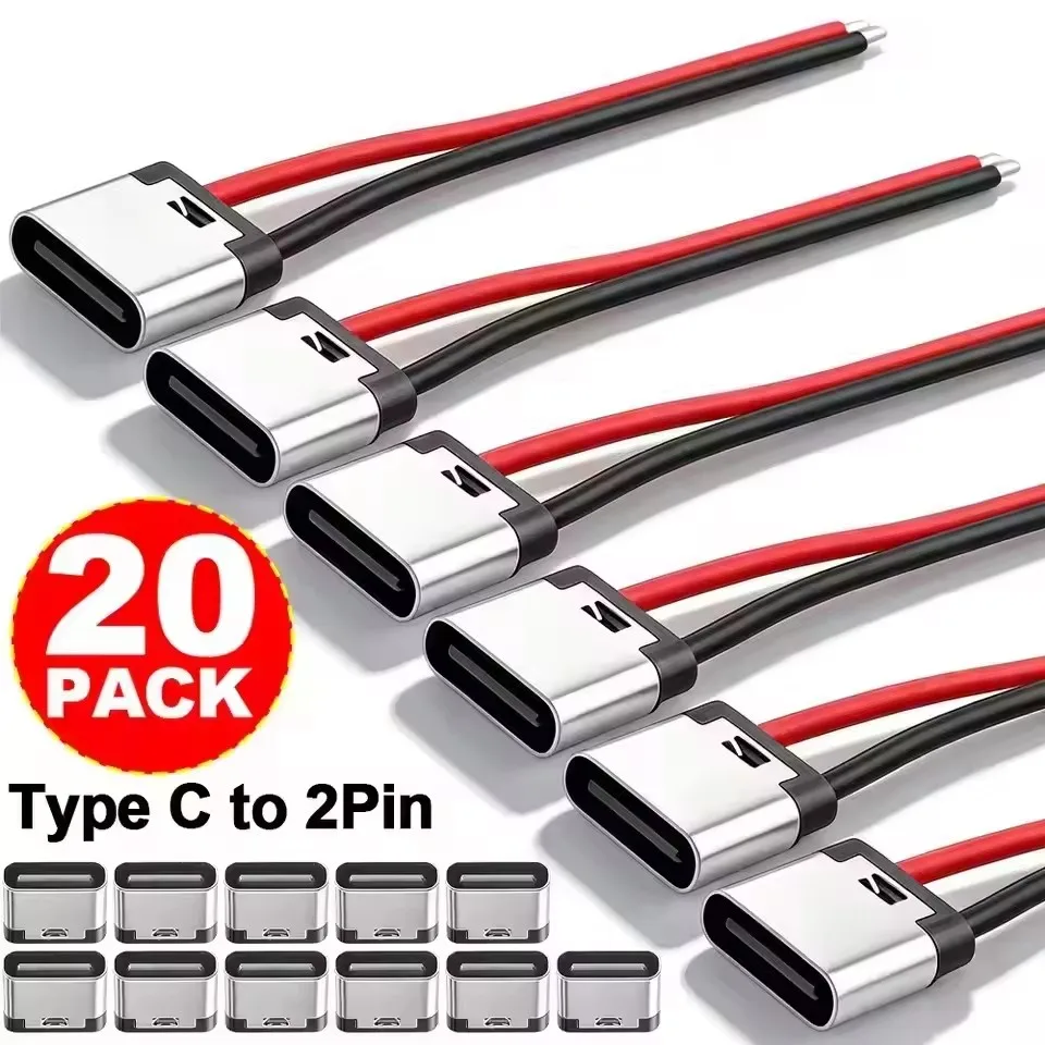 5-20PCS Type-C 2Pin Solder Wir - Usb Hub ulasan dan harga