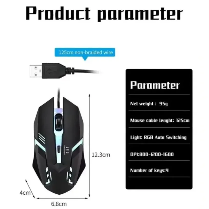 Colorful 3-Button LED E-Sports - Laptop Mouse ulasan dan harga