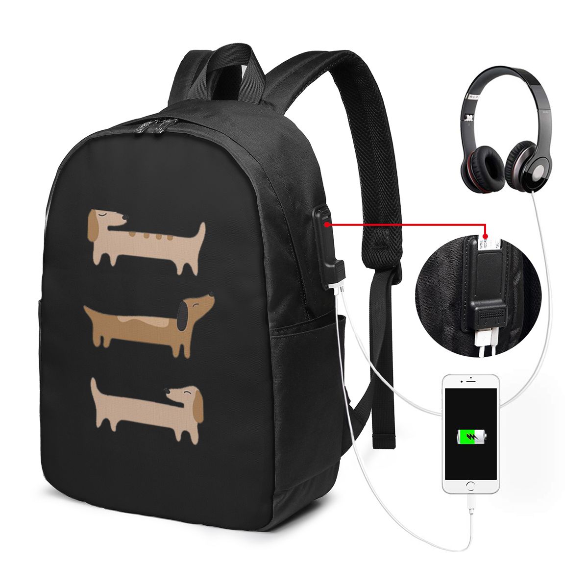 Home Decor - Dachshund Backpac - Laptop Bag ulasan dan harga