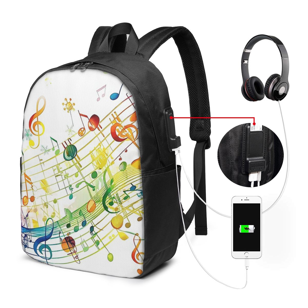 Abstract Piano Keys With Music - Laptop Bag ulasan dan harga