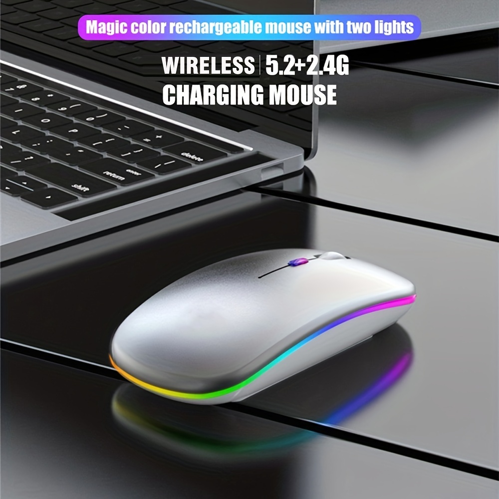 Wireless Mouse RGB Rechargeabl - Laptop Mouse ulasan dan harga