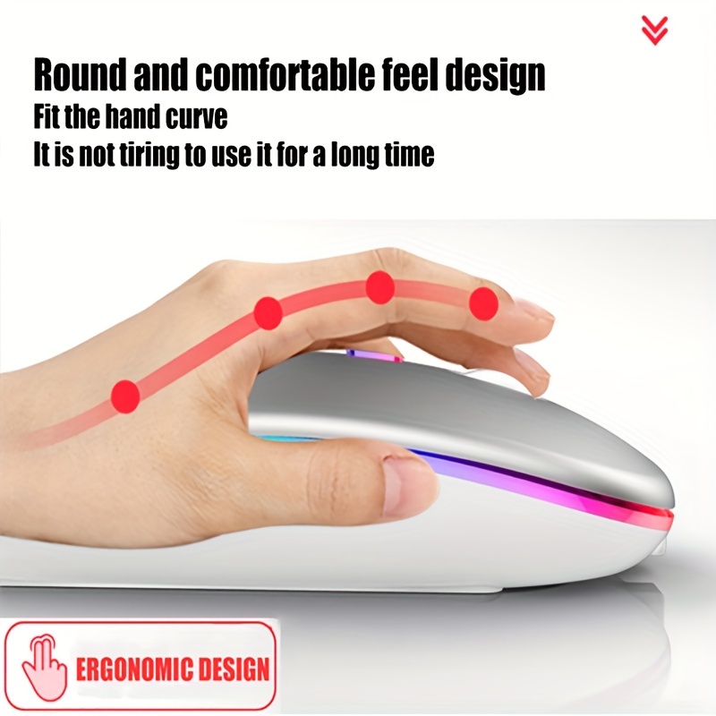 Wireless Mouse RGB Rechargeabl - Laptop Mouse ulasan dan harga