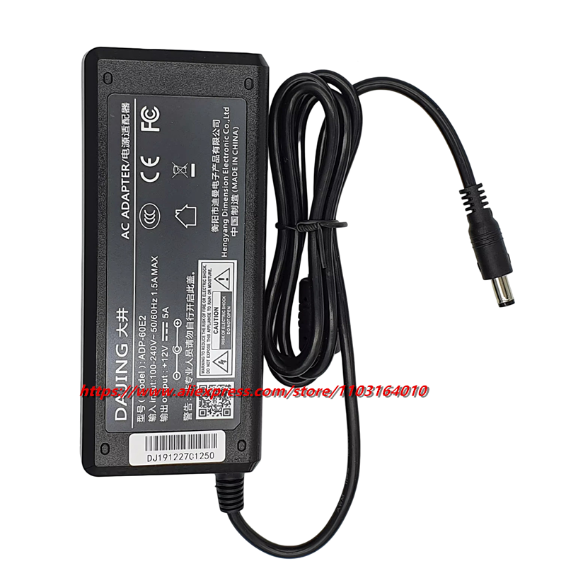 Genuine DAJING 12V 5A 60W AC D - Laptop Charger ulasan dan harga