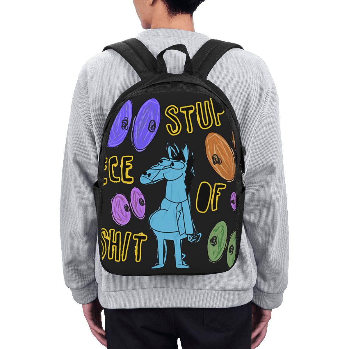 Cartoon Bojack Horseman Stupid - Laptop Bag ulasan dan harga