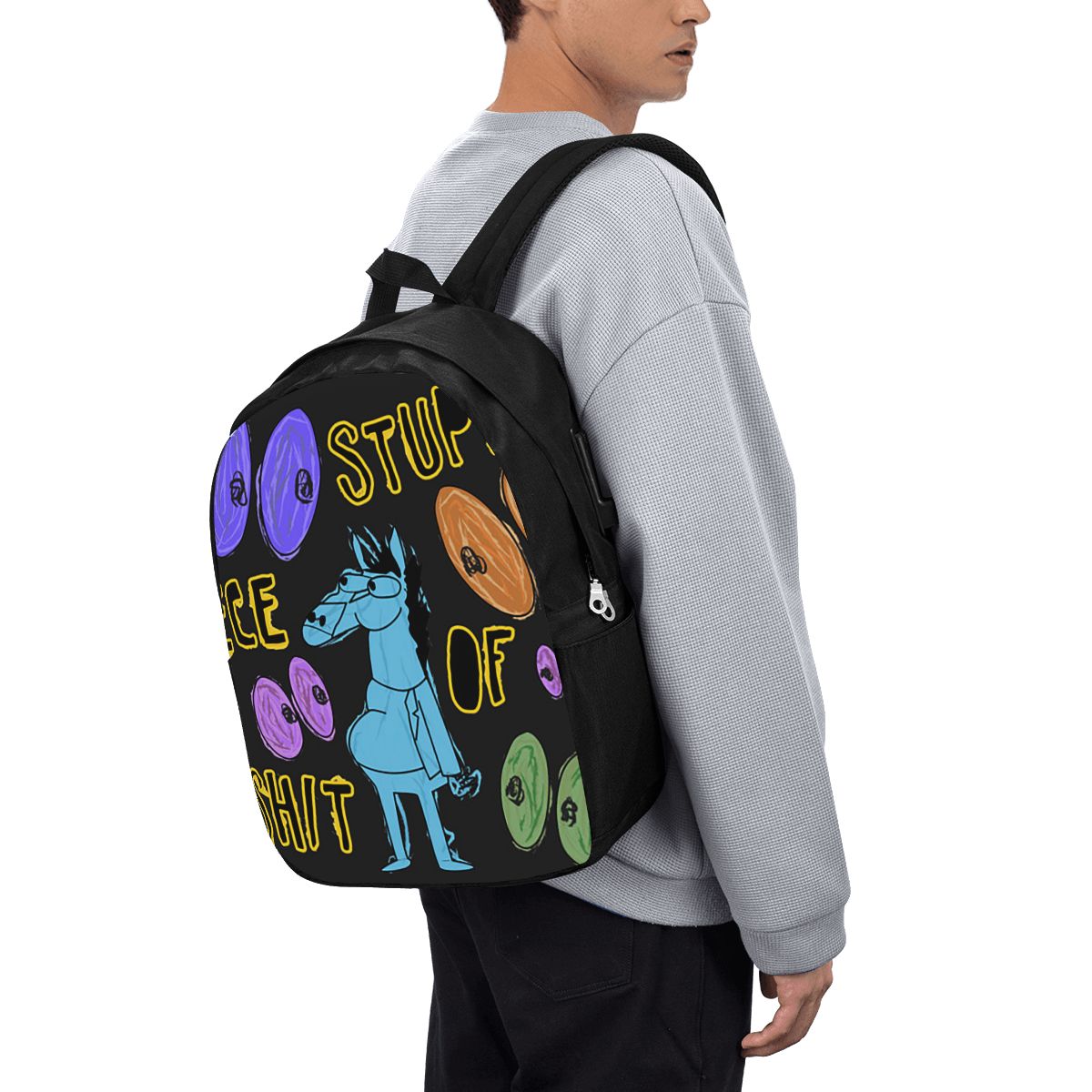Cartoon Bojack Horseman Stupid - Laptop Bag ulasan dan harga
