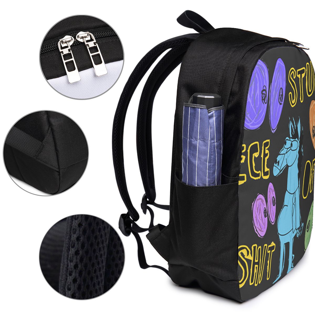 Cartoon Bojack Horseman Stupid - Laptop Bag ulasan dan harga